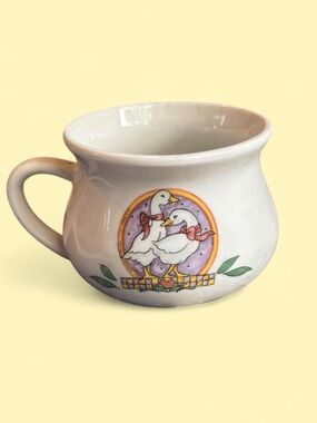 Vintage Goose Soup Mug Cottagecore Farmhouse